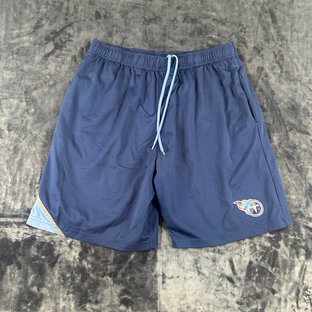 Fanatics Tennessee Titans Athletic Shorts Mens XL Navy Blue NFL Training Pockets